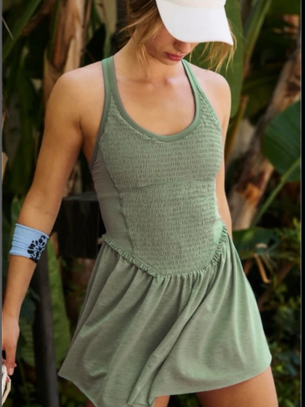 Free People Sage Green Smockin Hot Athletic Dress S